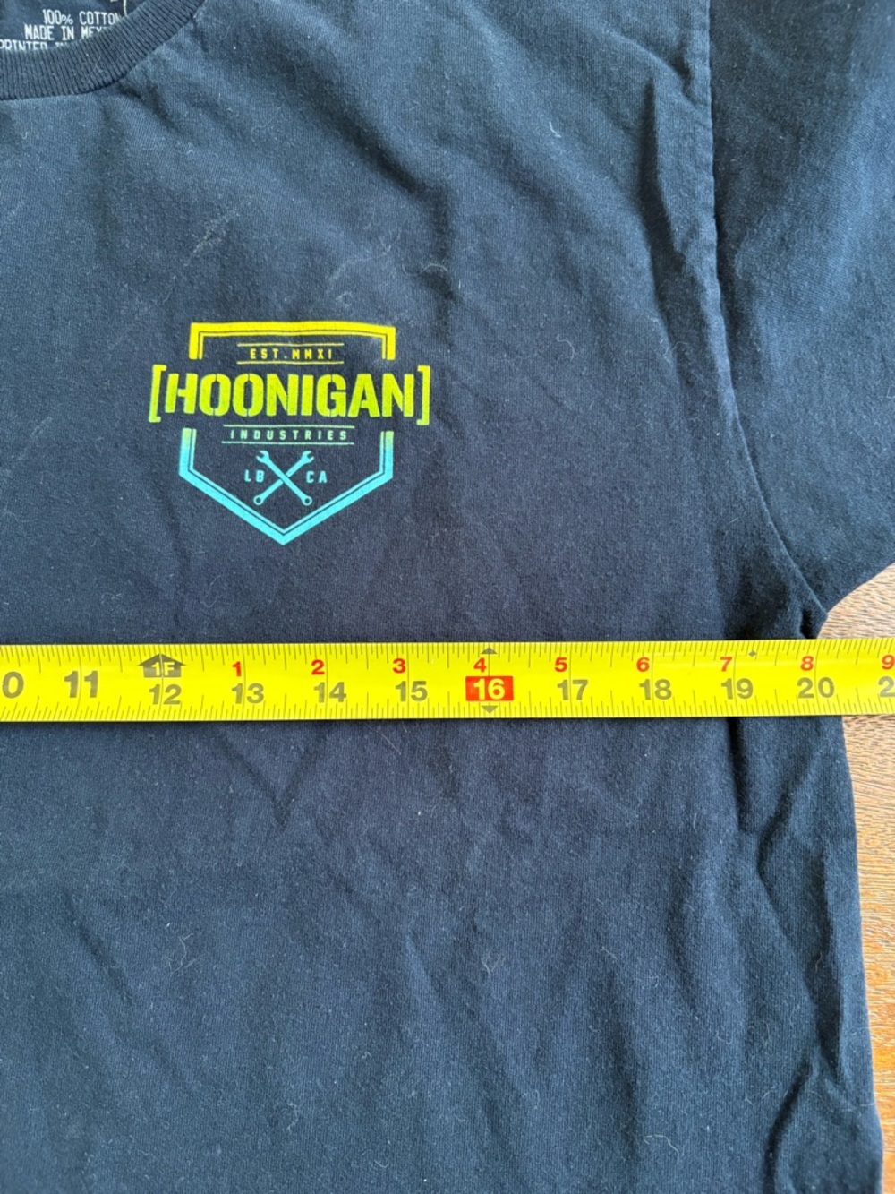Hoonigan Bracket T-Shirt Mens Large Navy Ken Block X Logo Short Sleeve Racing - Picture 7 of 7